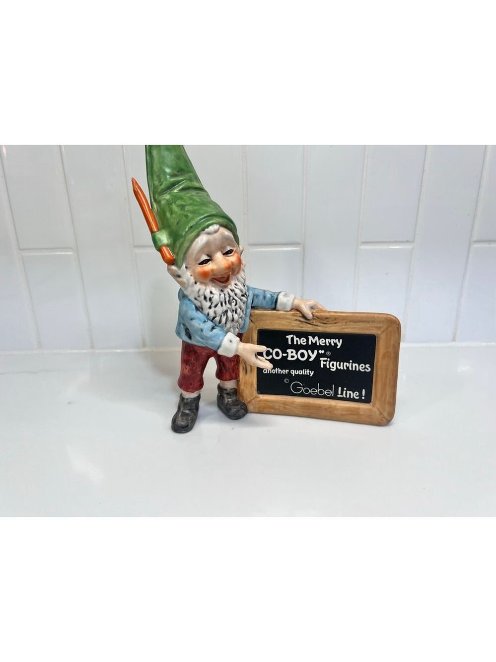 Vintage Goebel Co-boy Figurine Display Sign -  Well “The Merry Co-boy Figurines”